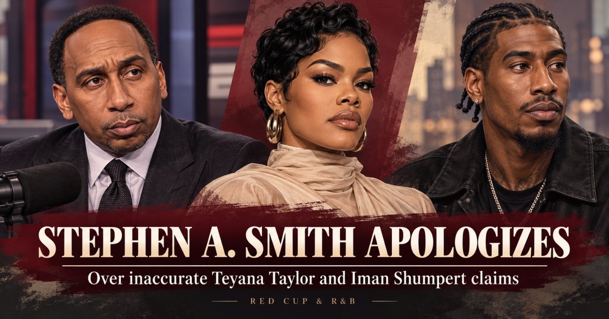 Stephen A. Smith Apologizes to Teyana Taylor and Iman Shumpert Over False Divorce Claims